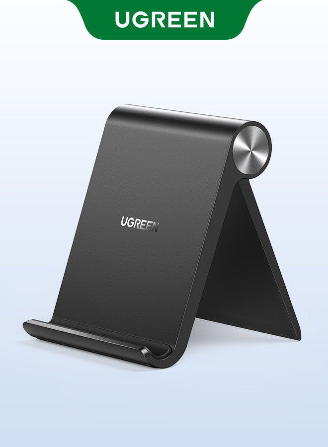 يو جرين حامل هاتف محمول للمكتب، حامل جوال محمول ثابت متوافق مع معظم الهواتف، سلسلة آيفون 17/16، سامسونج جالاكسي S25/S24، شاومي، HONOR، جهاز لوحي/آيباد أسود - Image 1